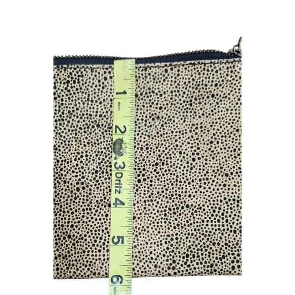 Madewell Pouch Wallet Coin Bag Animal Print Cheetah Calf Hair Textured Case - Picture 8 of 10